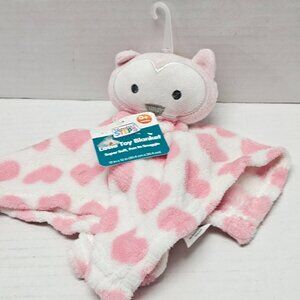 New Gentle Steps Lovie Lovey Toy Security Baby Blanket Pink Hearts Animal Owl